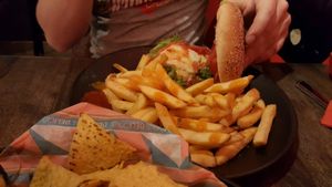 sweet chilli halloumi burger at Bar Loosister in Helsinki