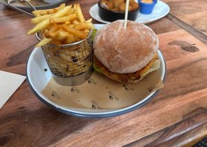 fajita burger at The Lion Hotel  in Pontypool