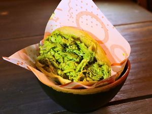 Arepa Reina Pepiada at Logan's Garden in Madrid