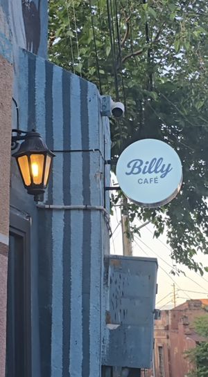 Cafe sign  at Billy in Tbilisi
