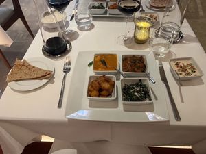 Mixed vegan platter  at Quilon in London
