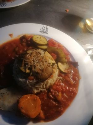 Die vegane Hauptspeise in der "Reise nach Syrien" at Al Dar Syrian Restaurant in Hannover