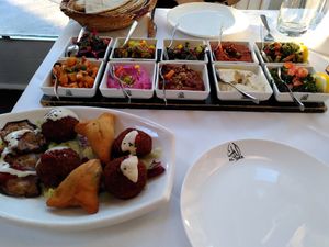 Mazza II (starters plate for two) at Al Dar Syrian Restaurant in Hannover