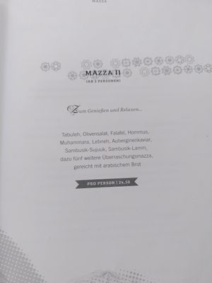 Menu 2 at Al Dar Syrian Restaurant in Hannover