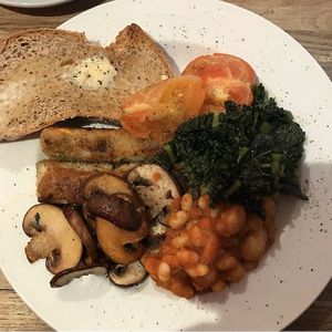 Lovely breakfast. at Caffi Iechyd Da in Carmarthen