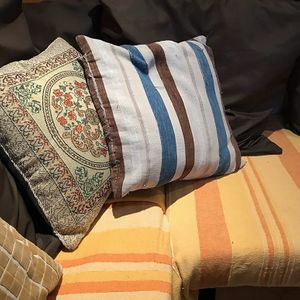 Comfy seats at Caffi Iechyd Da in Carmarthen