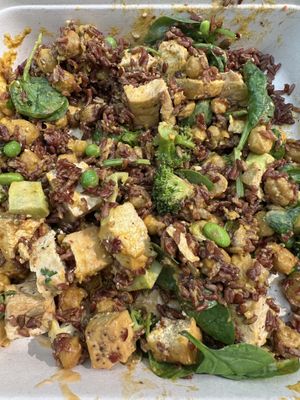 Satay tofu bowl again! Swapped the slaw for 🥦 & edamame  at The Salad Project - Duke St in West London