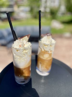 Ice Coffee with ice-cream and whipped cream  at Pelech in Trencianske Teplice