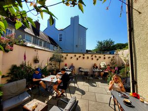Nonno's Coffee Outside (Garden Seating). at Nonno's Coffee in Conwy
