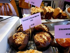 Banana & Pecan Muffin. at Nonno's Coffee in Conwy