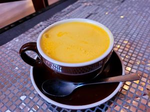 Tumeric Latte (Soya Milk). at Nonno's Coffee in Conwy