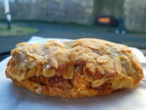 Almond Crossaint. at Nonno's Coffee in Conwy