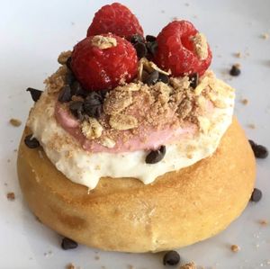 Chocolate Raspberry Cheesecake Roll!  at Cinnaholic in New York City