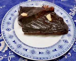 Chocolate banana cake at Edes Elet Cukraszda in Budapest