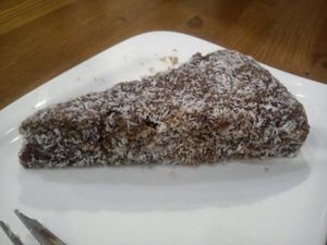 carrot cake with coconut at Edes Elet Cukraszda in Budapest