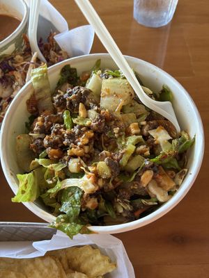 Hot Asian Salad  at Da Whip Sandos & Bar in Kailua Kona