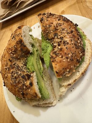 Everything Bagel w. Avocado  at Hazel's Cafe in Hamburg