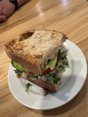 chickpea sammich.  at Hazel's Cafe in Hamburg