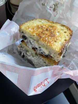 Mushroom toastie  at Operator Diner in Melbourne