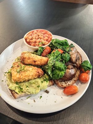 Vegan breakfast at Coffee & Beyond in South East London