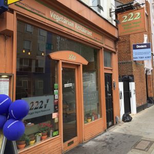 Outside at 222 Vegan Cuisine in West London