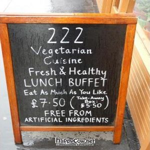  at 222 Vegan Cuisine in West London