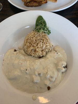 Mushroom risotto   at 222 Vegan Cuisine in West London