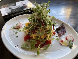 Raw: Pumpkin and courgette noodle salad  at 222 Vegan Cuisine in West London