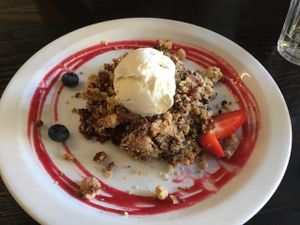 Crumble at 222 Vegan Cuisine in West London