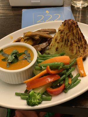 This was the unequaled vegan Roast!! So delicious, I hope they bring it back someday!! 🤞🏼  at 222 Vegan Cuisine in West London