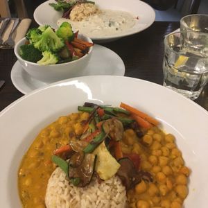 mains at 222 Vegan Cuisine in West London