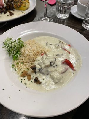 Seitan Stroganoff delicious   at 222 Vegan Cuisine in West London