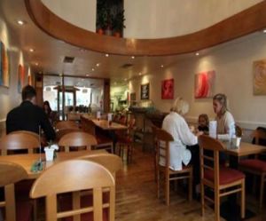 interior at 222 Vegan Cuisine in West London