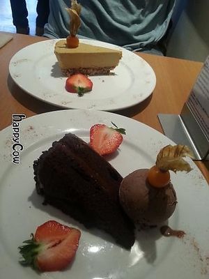 vegan puddings! at 222 Vegan Cuisine in West London