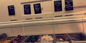 Cold buffet at 222 Vegan Cuisine in West London