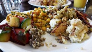 Buffet mixture :). at 222 Vegan Cuisine in West London