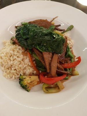 Ben's special with seitan. at 222 Vegan Cuisine in West London