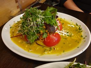 Vegetable dish at 222 Vegan Cuisine in West London