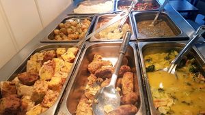 Lunch buffet at 222 Vegan Cuisine in West London