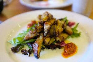 Roasted artichokes, very good starter. at 222 Vegan Cuisine in West London