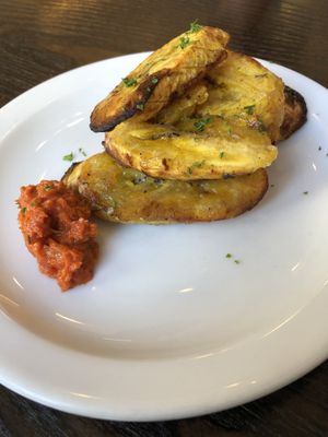 Baked plantains at 222 Vegan Cuisine in West London