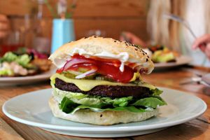 one of Mikunas awesome burgers at Mikuna in Aarhus