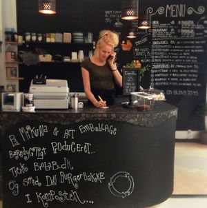 The owner and the cool bar at Mikuna in Aarhus