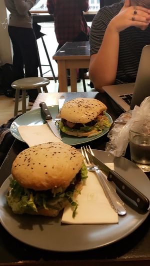 The city burger from mikuna  at Mikuna in Aarhus