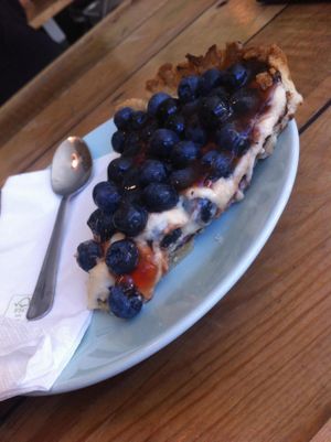The 'cake of the day' at Mikuna, this time - bluebery tart at Mikuna in Aarhus