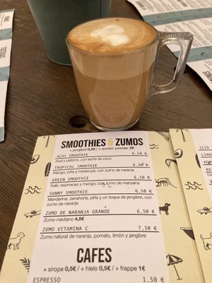 Soya milk latte  at Mojokite in Castelldefels