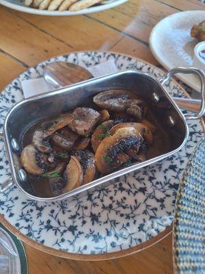 Garlic mashrooms at Skala Cafe & Cocktails in Kos