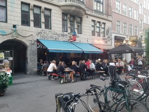 Outside at Harbo Bar in Copenhagen