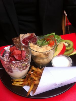 Delicious vegan brunch. at Harbo Bar in Copenhagen