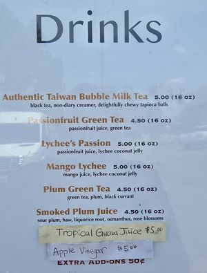 All beverages are vegan at Destination Taiwan in Cheyenne